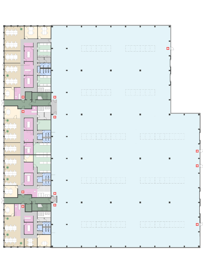Grundriss Use Case  <br />
Produktion + Büro/Labor 
