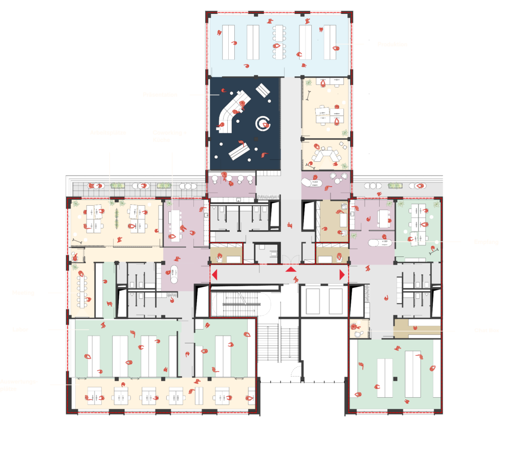Grundriss Use Case  <br />
Produktion/Büro/Labor